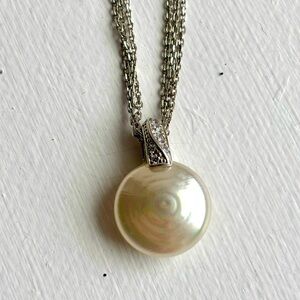Majorica Sterling Silver Multi Strand Pearl Pendant